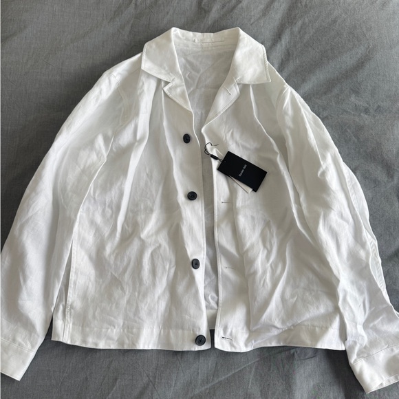 Massimo Dutti Other - Massimo Dutti White Linen Button-Up